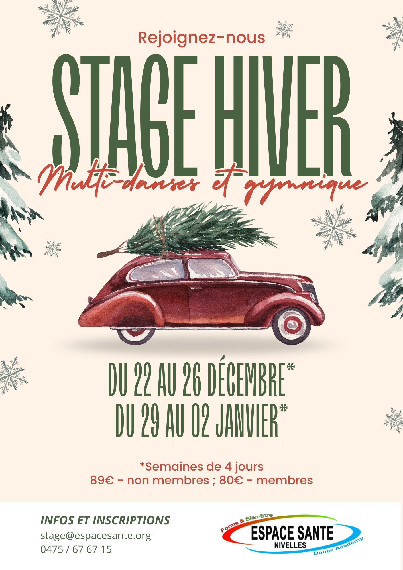 Flyer Stages hiver 2025